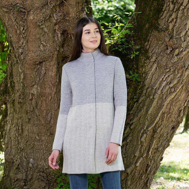 irish coat | ladies herringbone wool coat