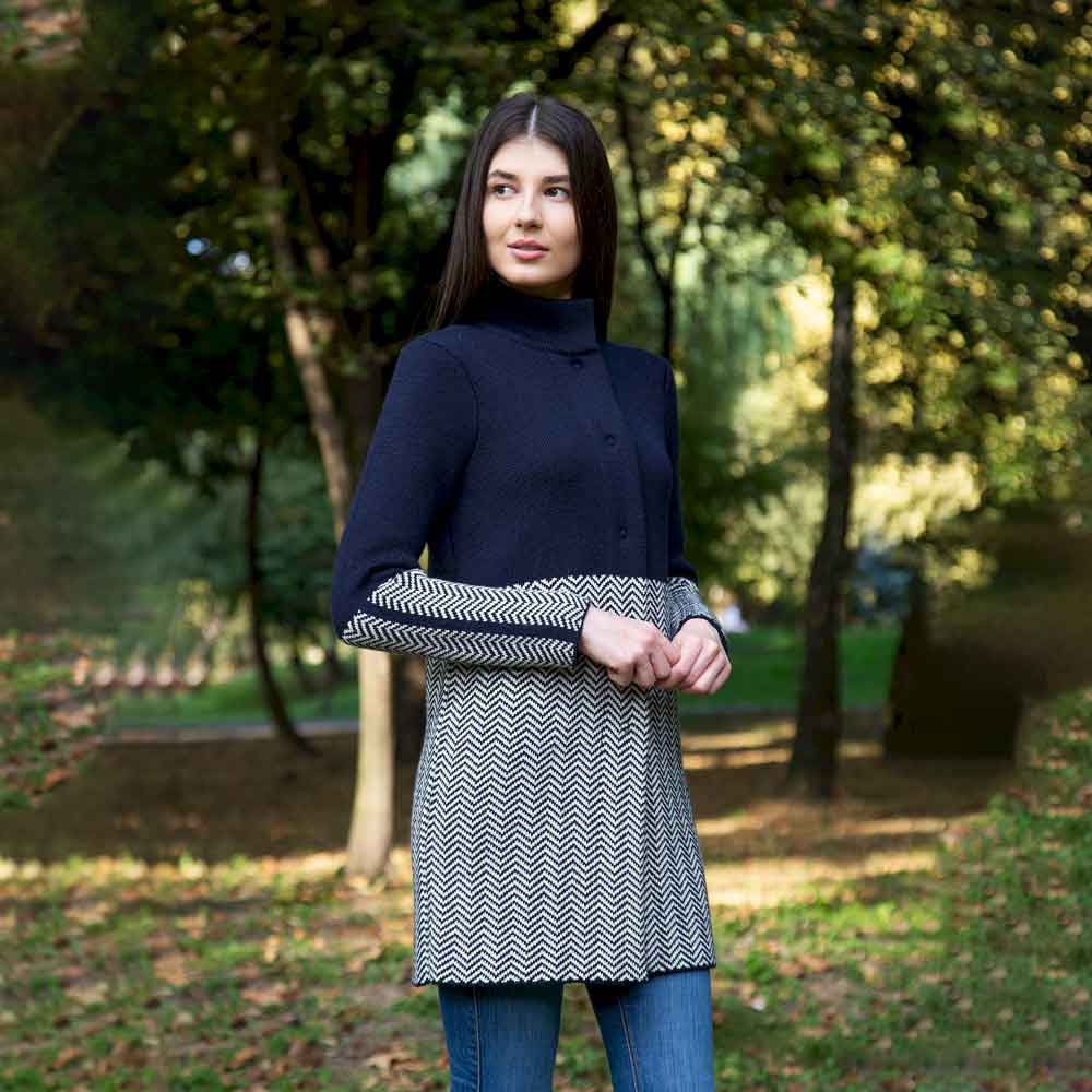 irish coat | ladies herringbone wool coat