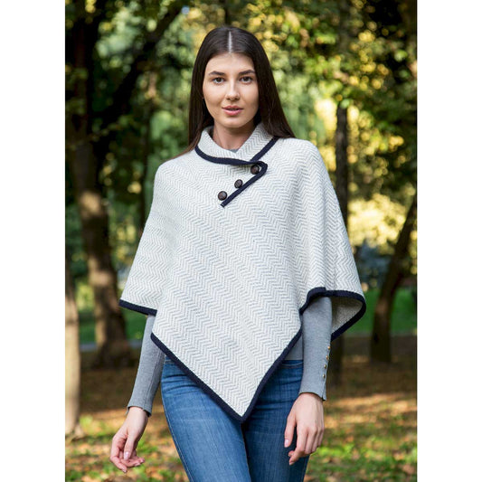 Irish Cape | Ladies Herringbone Wool Cape