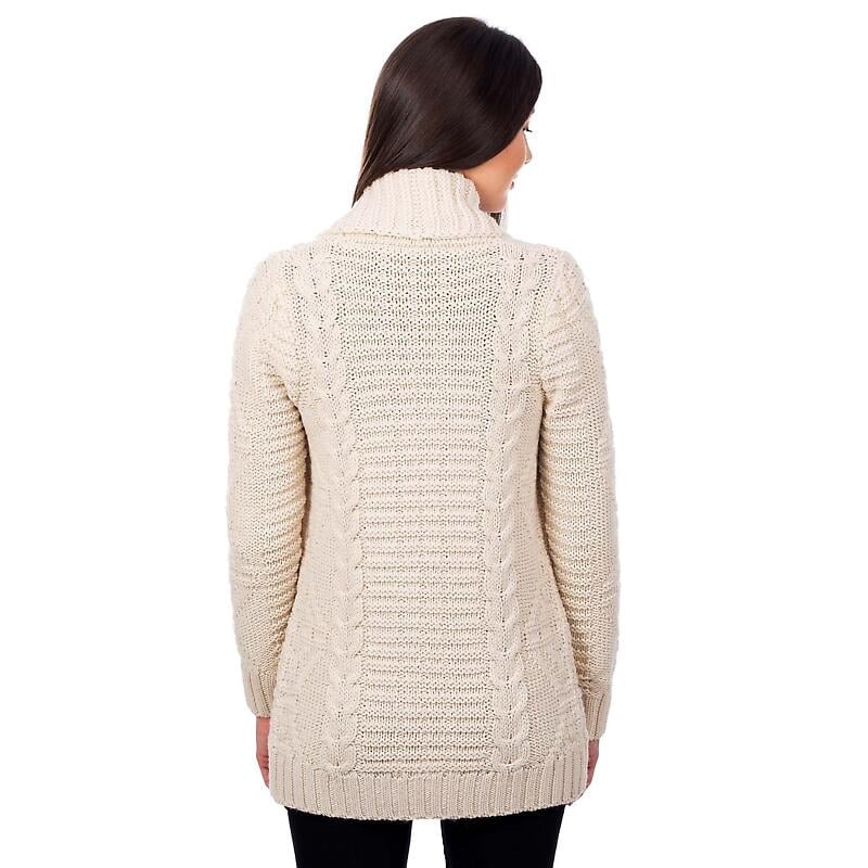 irish cardigan | open front cable knit ladies cardigan