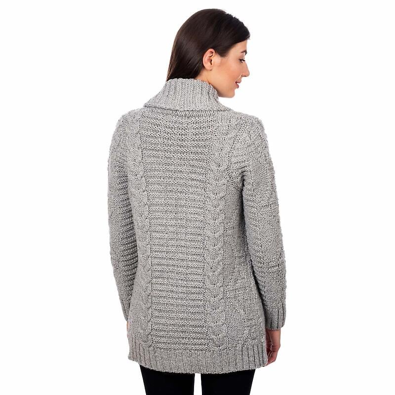 irish cardigan | open front cable knit ladies cardigan