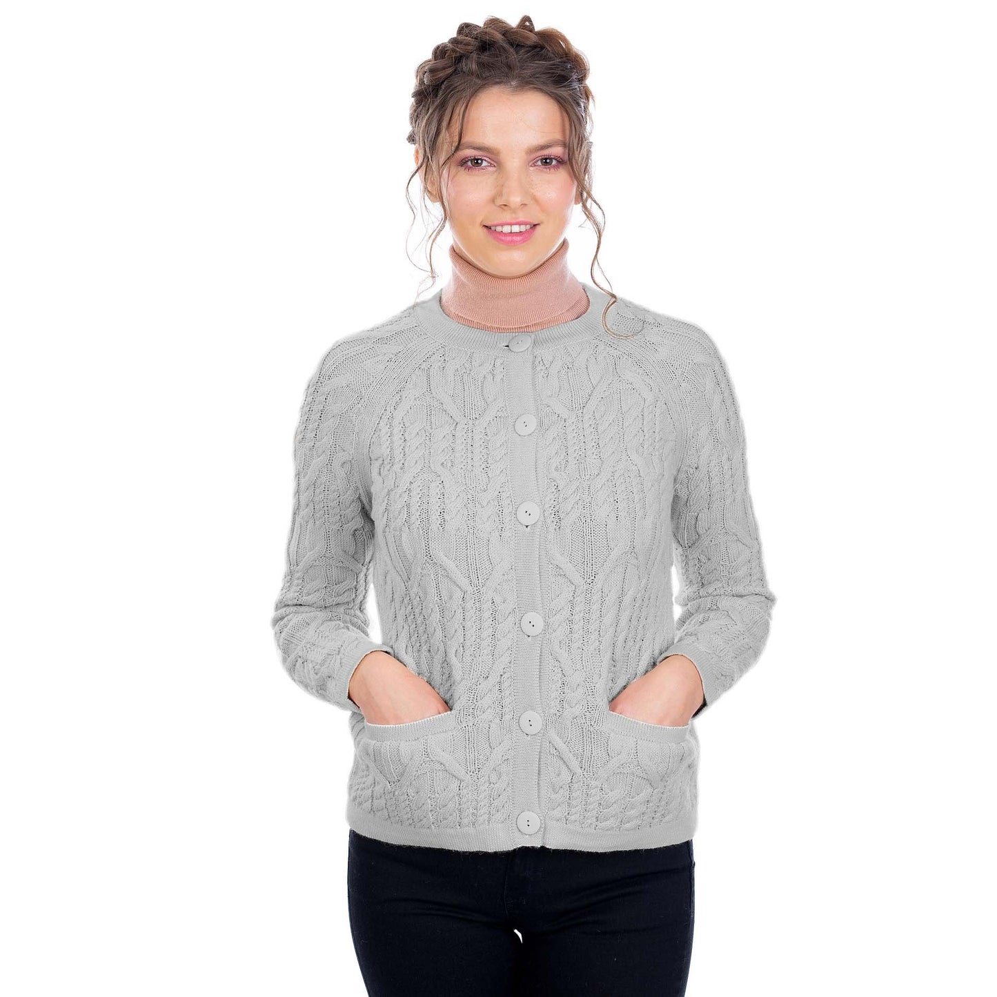 irish cardigan | cable knit button ladies cardigan