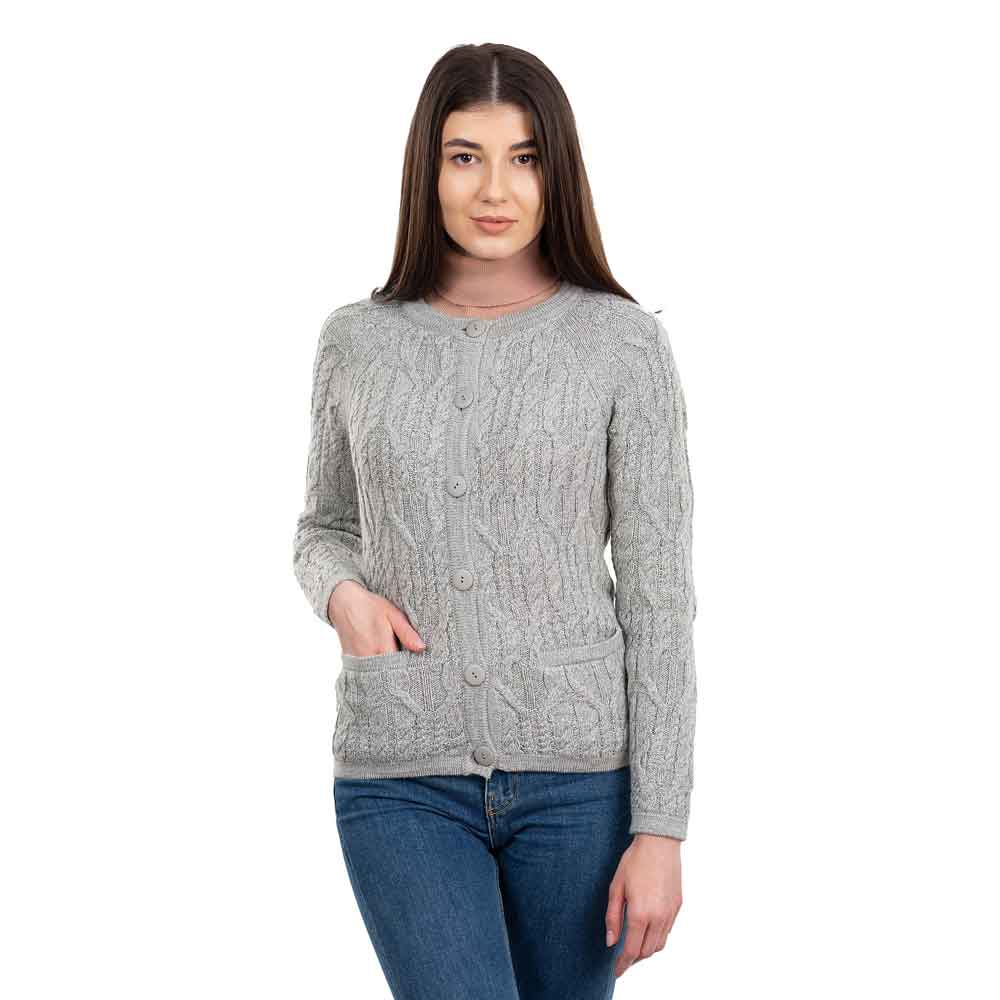 irish cardigan | cable knit button ladies cardigan