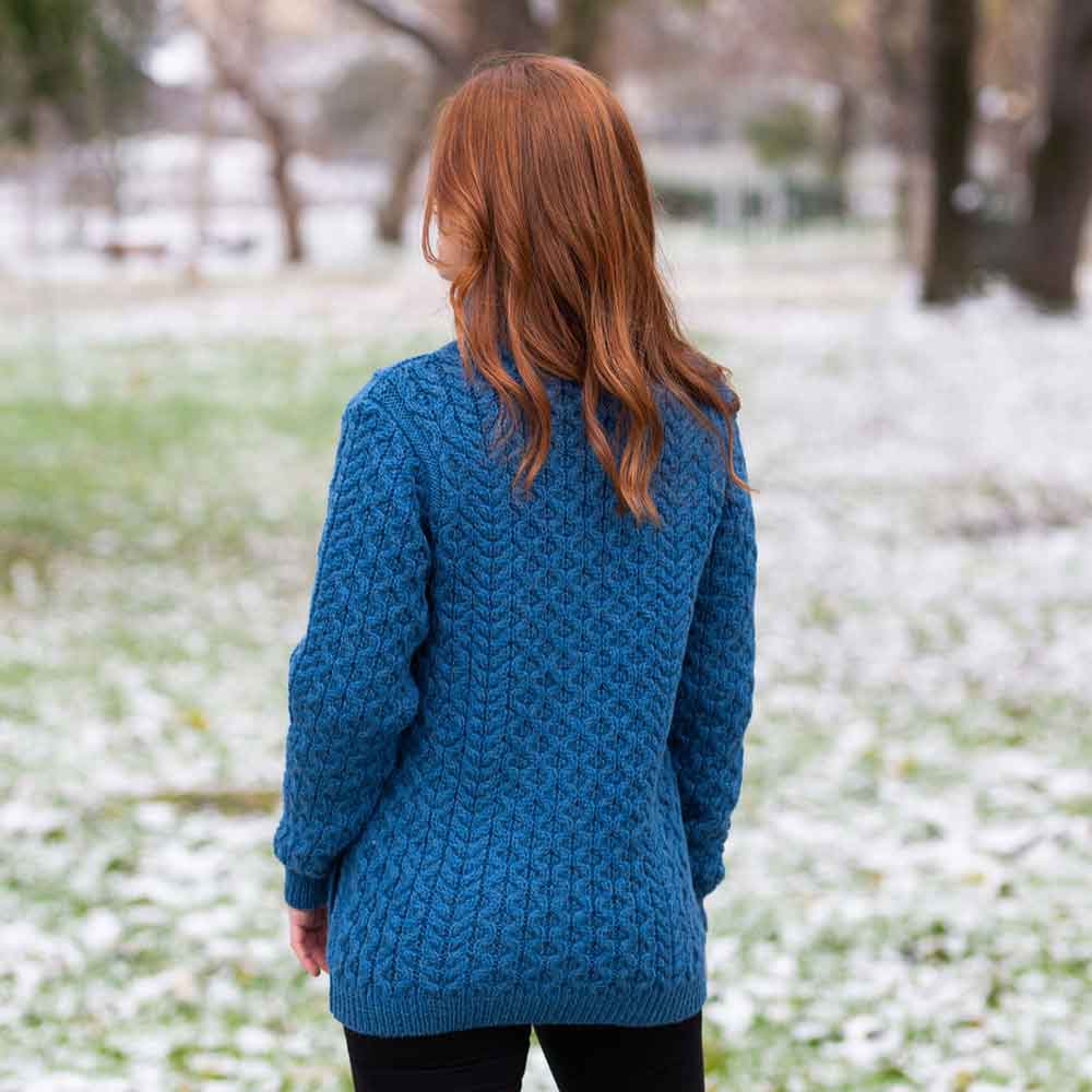 irish coat | ladies cable knit bomber jacket