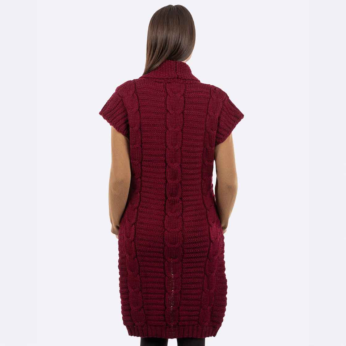 irish cardigan | ladies sleeveless shawl collar cardigan
