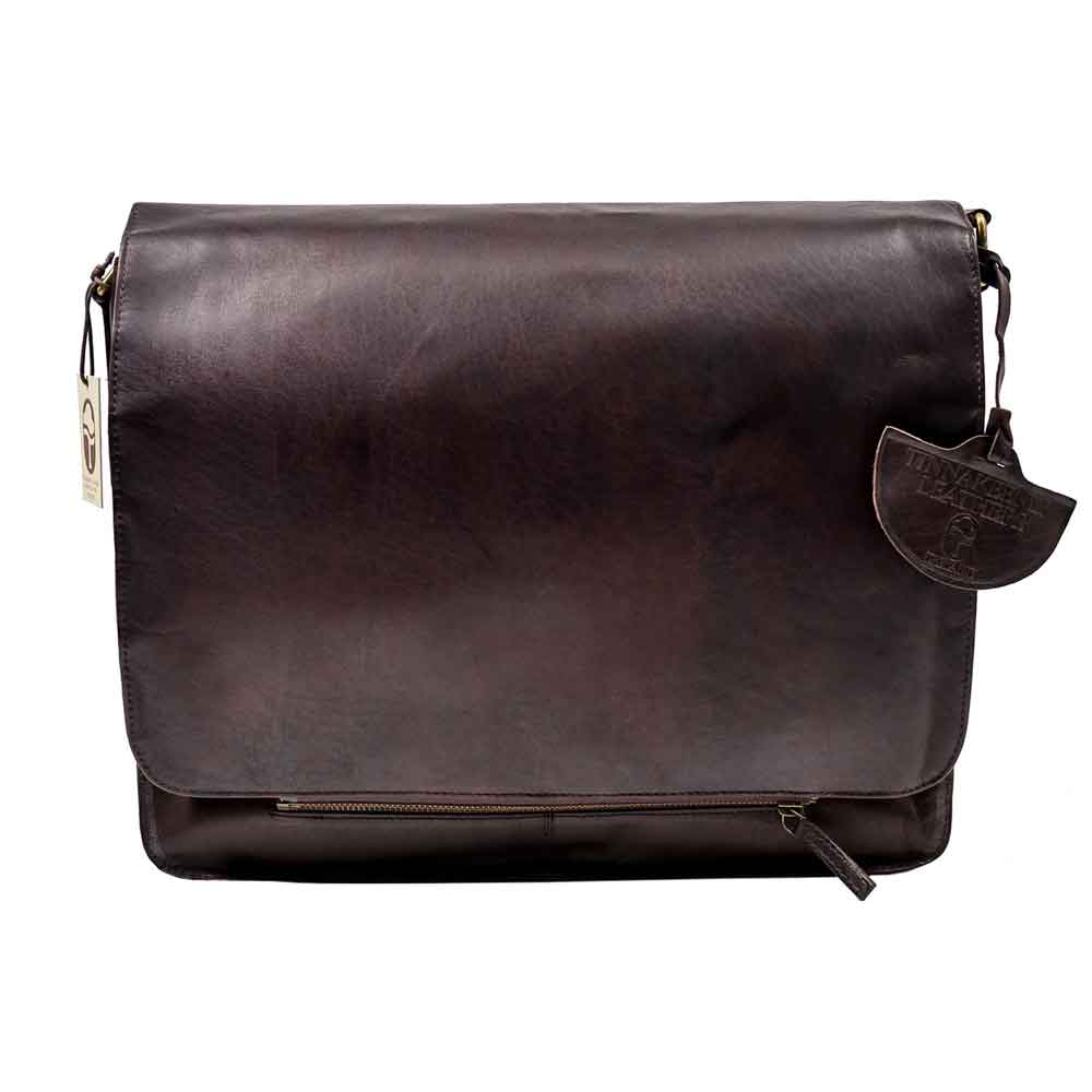 irish bag | men's brown leather laptop satchel