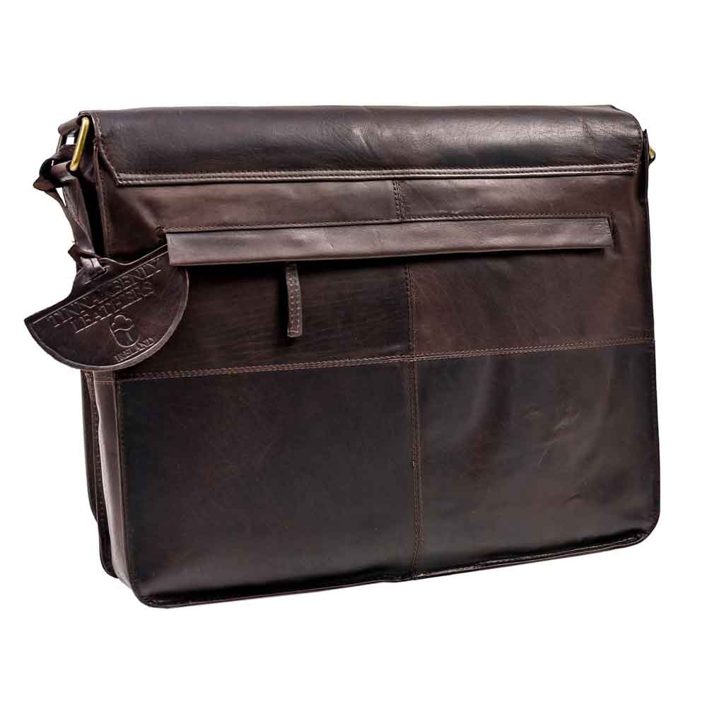 irish bag | men's brown leather laptop satchel