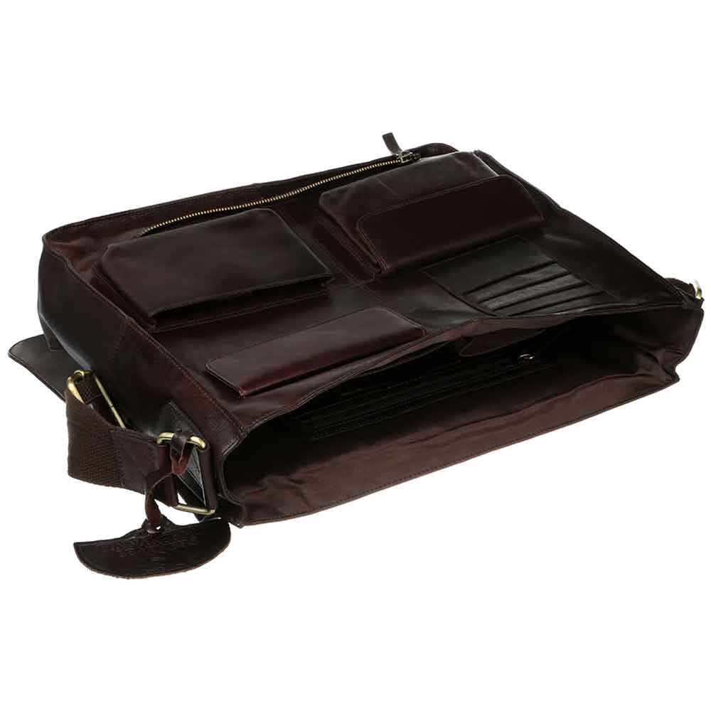 irish bag | men's brown leather laptop satchel
