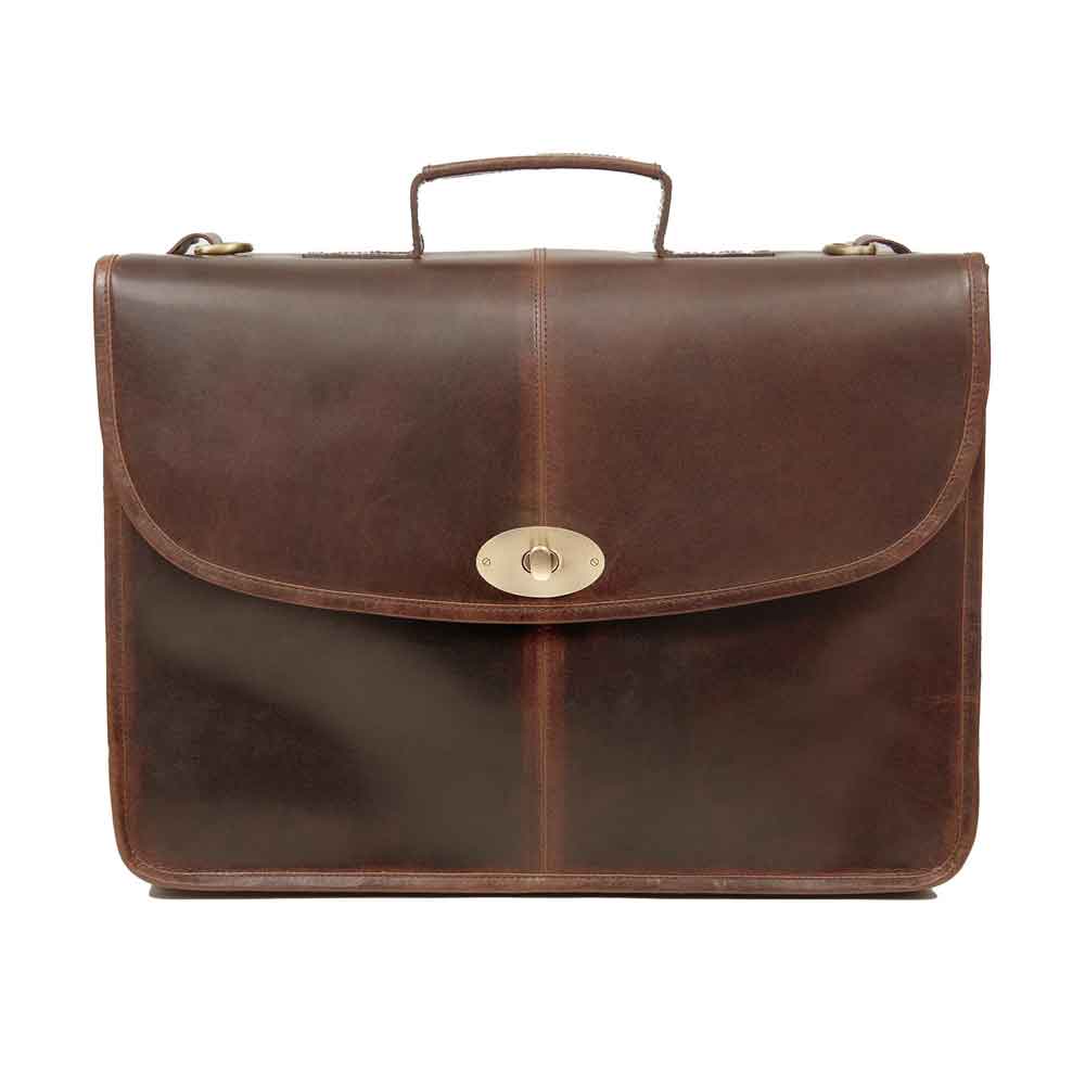 irish bag | men's brown leather luxury briefcase