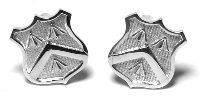 sterling silver family crest cufflinks