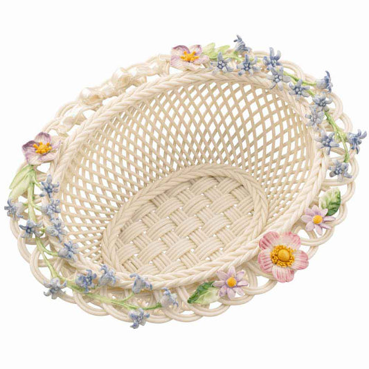 Belleek Pottery | Irish Woodland Ribbon Basket
