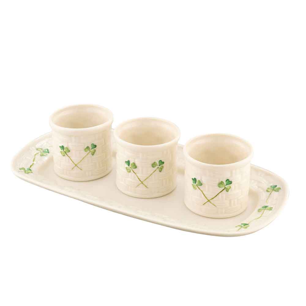 belleek pottery | irish shamrock tapas set