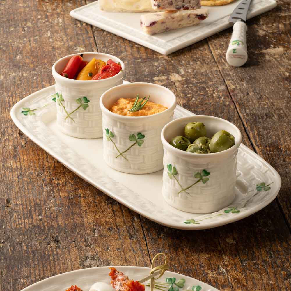 belleek pottery | irish shamrock tapas set