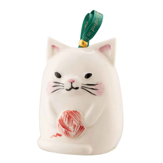 Irish Christmas | Belleek Kitty Cat Ornament