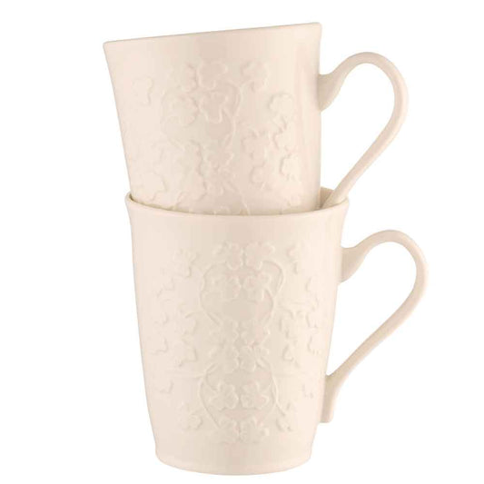 Belleek Pottery | Field of Shamrocks Mugs Set of 2