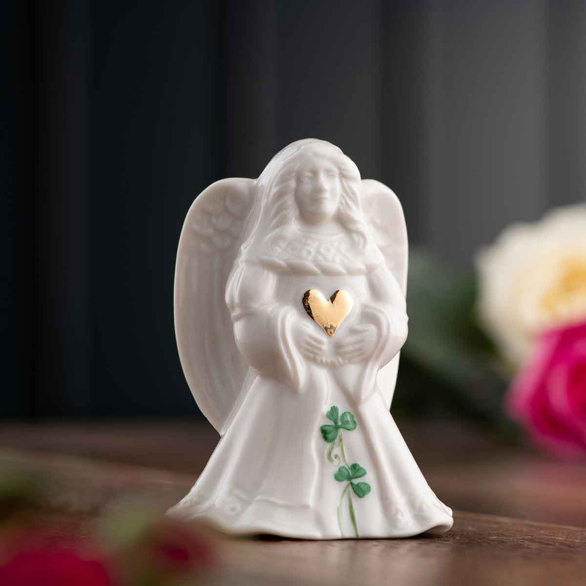belleek pottery | sending love angel ornament