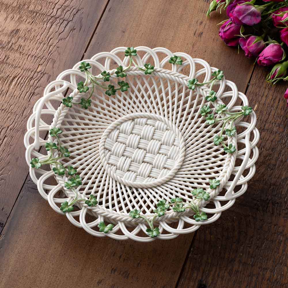 belleek pottery | shamrock heritage irish basket