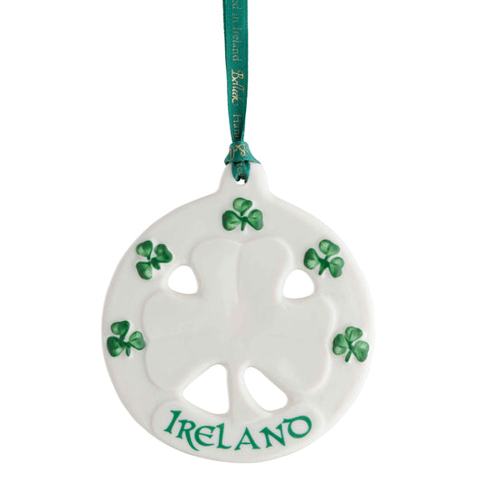 Irish Christmas | Belleek Ireland Shamrock Ornament