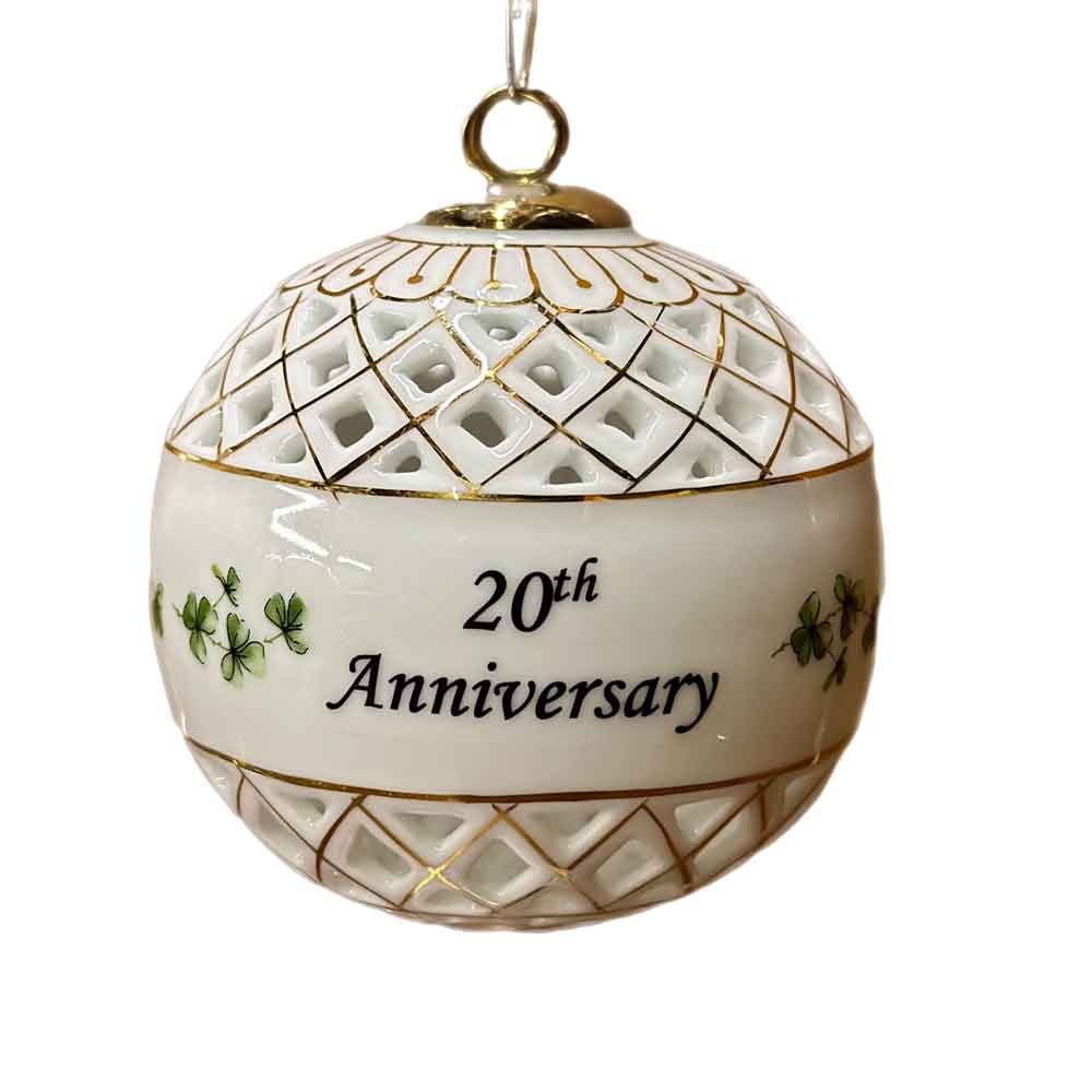 irish ornament | shamrock irish wedding anniversary christmas bauble