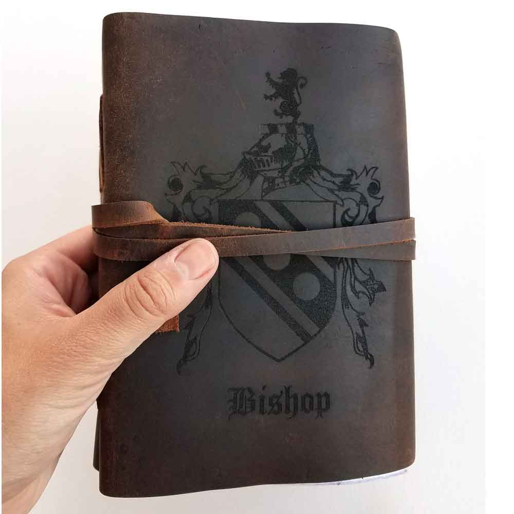 irish coat of arms | personalized leatherbound journal