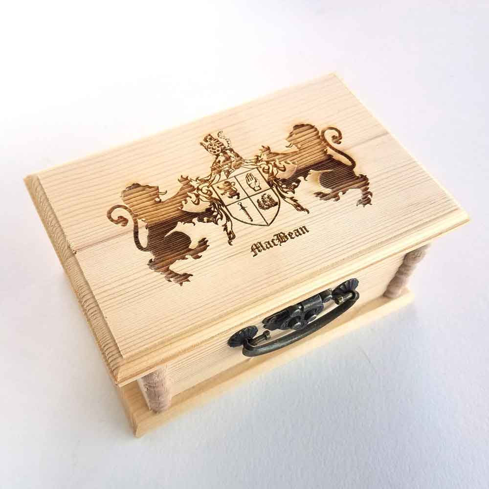 irish coat of arms | personalized wooden box small