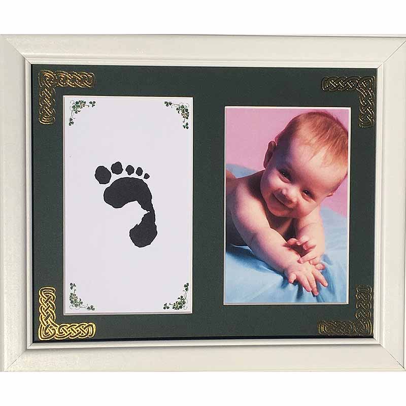 irish gift | baby first print kit celtic photo frame