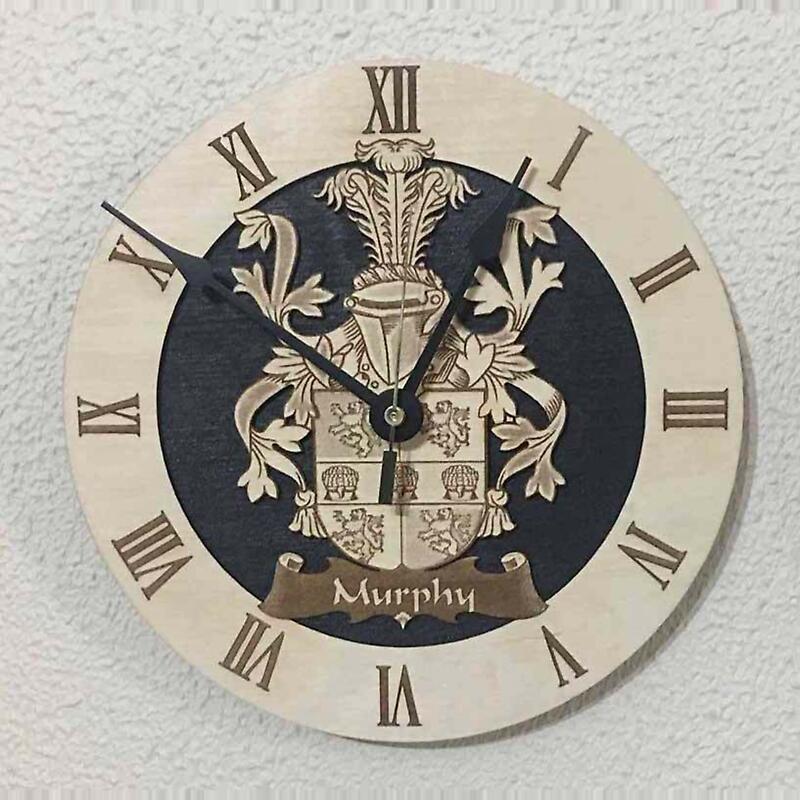 irish clock | family crest coat of arms wall clock