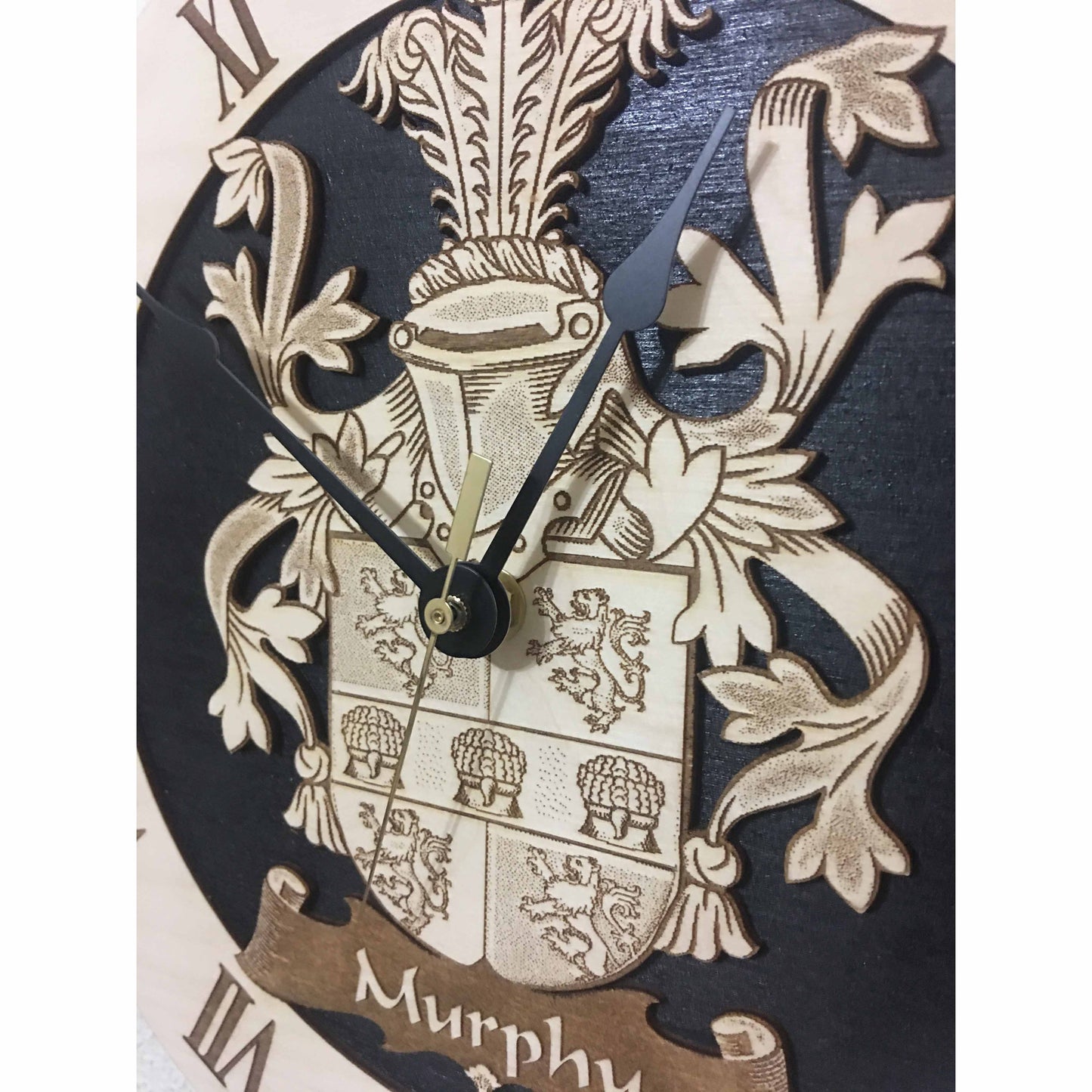 irish clock | family crest coat of arms wall clock