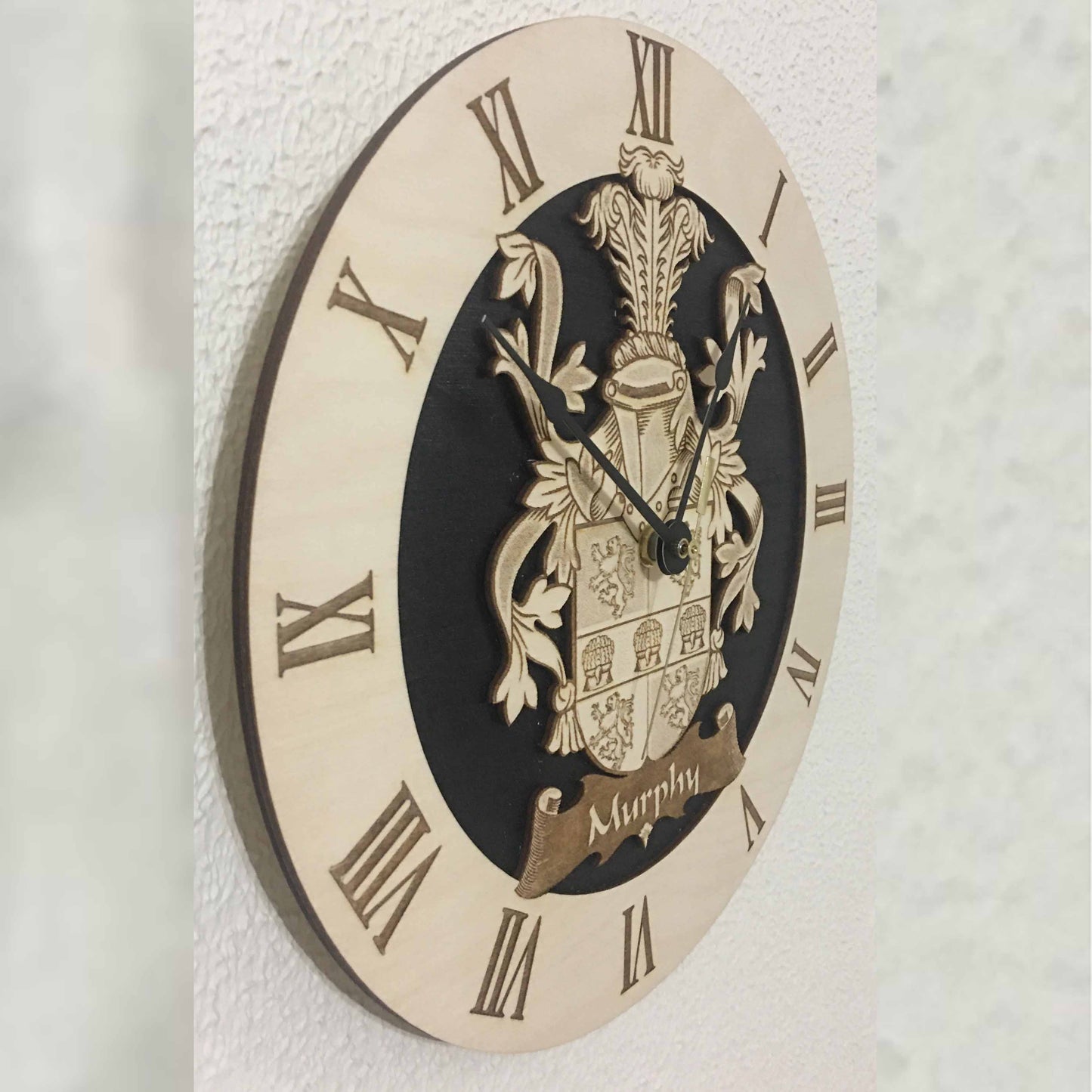irish clock | family crest coat of arms wall clock