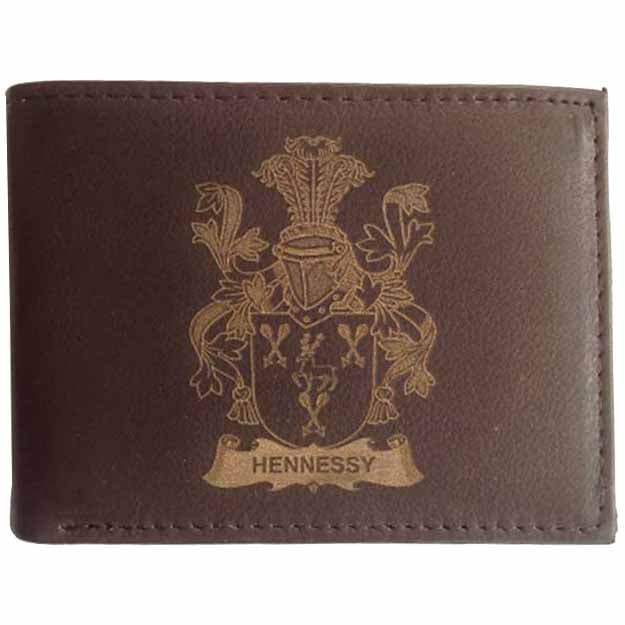 irish wallet | family crest coat of arms leather wallet