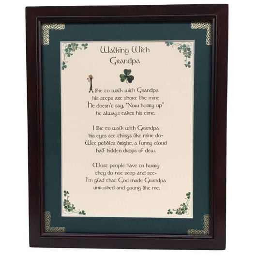 Personalized Walking with Grandpa Framed Print