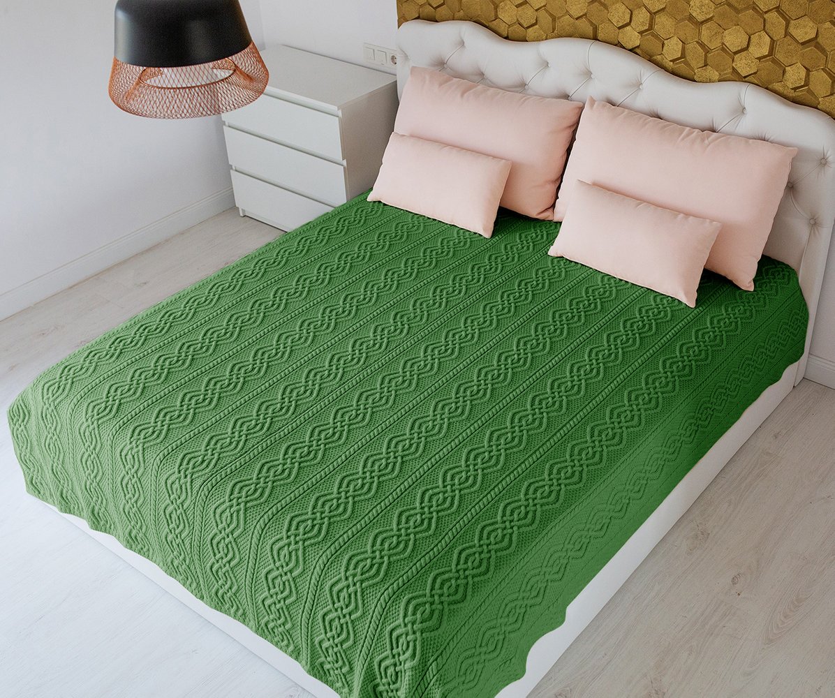 irish throw | king size merino wool cable knit throw