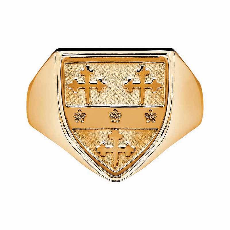irish coat of arms jewelry | mens heavy shield ring