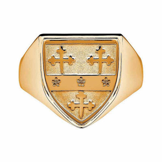 Irish Coat of Arms Jewelry | Mens Heavy Shield Ring