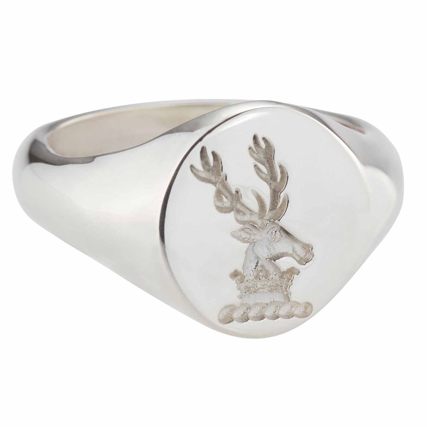 irish rings - sterling silver coat of arms ring and wax seal - medium