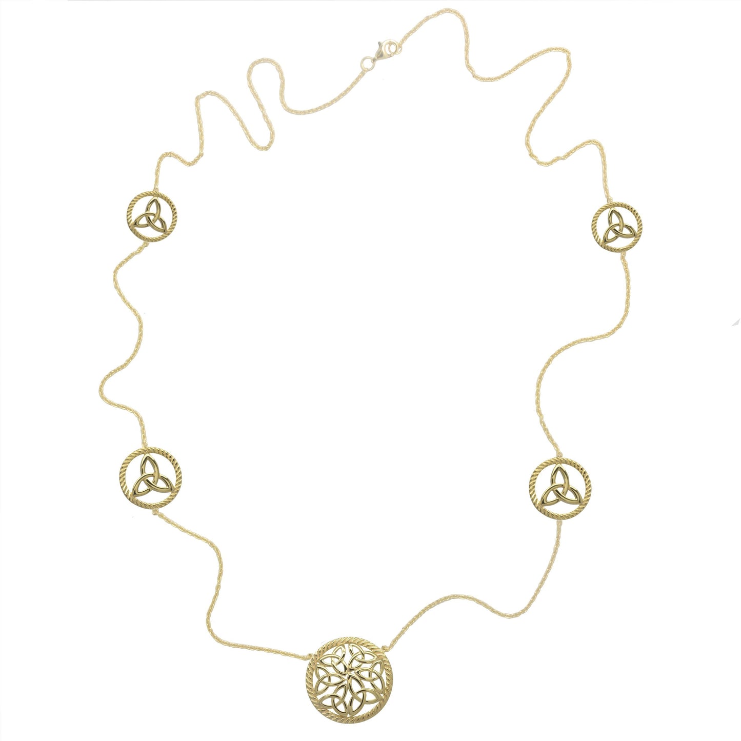 irish necklace | gold plated sterling silver trinity knot irish necklet