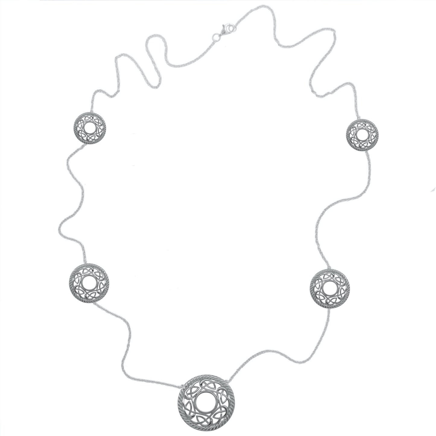 irish necklace | rhodium plated sterling silver celtic knot irish necklet