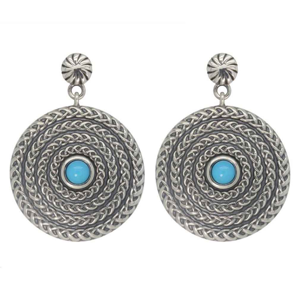 irish earrings | sterling silver turquoise oxidised celtic knot earrings