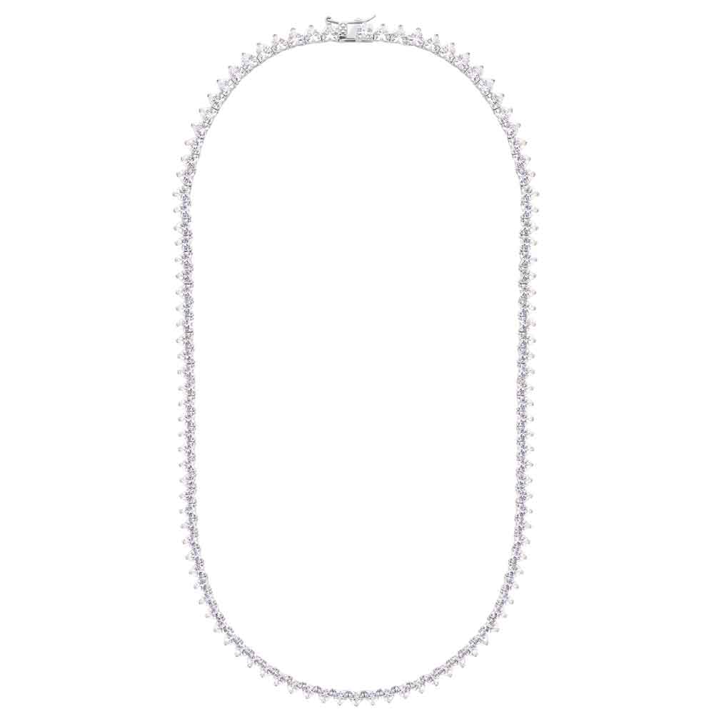 irish necklace | sterling silver crystal heart tennis necklet