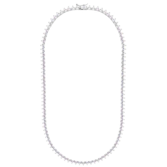 Irish Necklace | Sterling Silver Crystal Heart Tennis Necklet