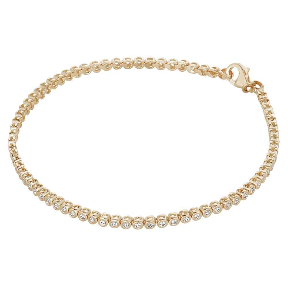 irish bracelet | 9k gold crystal  tennis bracelet