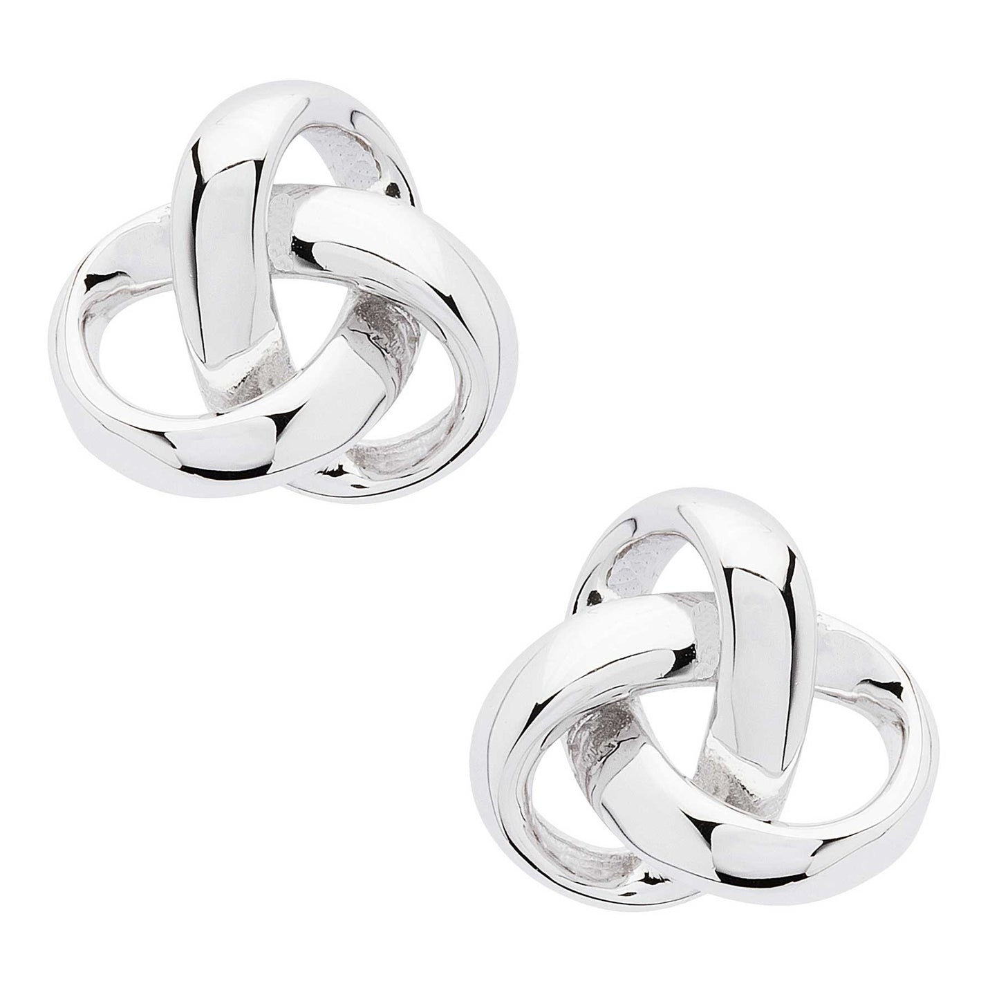 irish earrings | sterling silver celtic trinity knot stud earrings