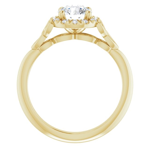 irish engagement ring | eimhear 14k yellow gold 1ct diamond celtic trinity knot ring