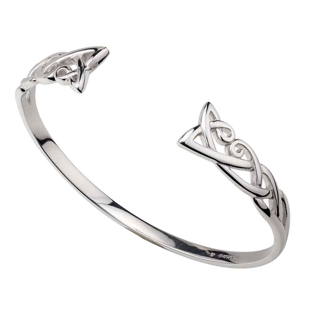 celtic bracelet - sterling silver torc bangle