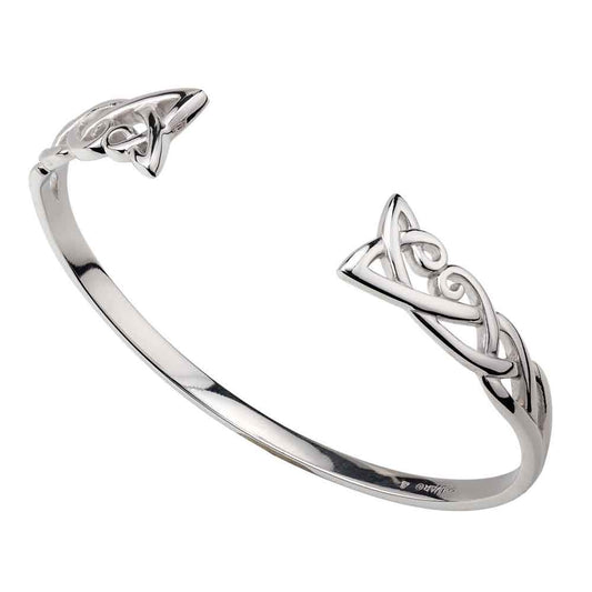 Celtic Bracelet - Sterling Silver Torc Bangle