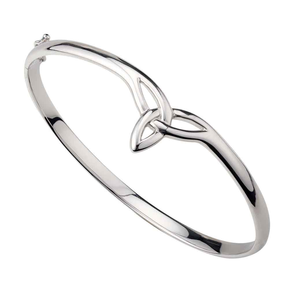 celtic bracelet - sterling silver trinity knot bangle