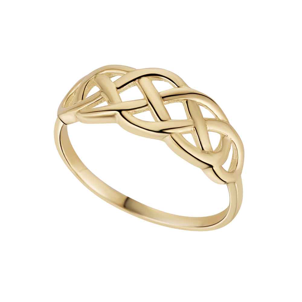 irish ring | 10k gold woven celtic knot ring