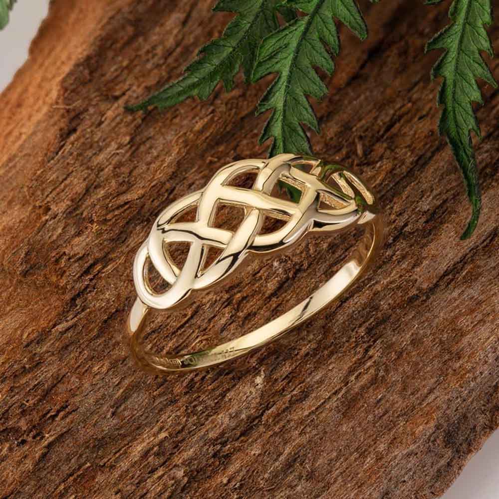 irish ring | 10k gold woven celtic knot ring