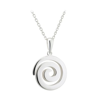 Irish Necklace | Sterling Silver Celtic Spiral Necklace