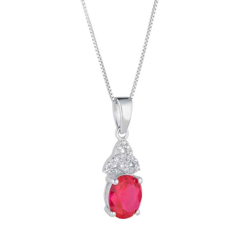 irish necklace | celtic trinity knot crystal birthstone pendant
